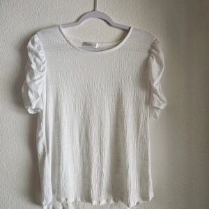 89th & Madison Textured White Blouse New W/O Tags